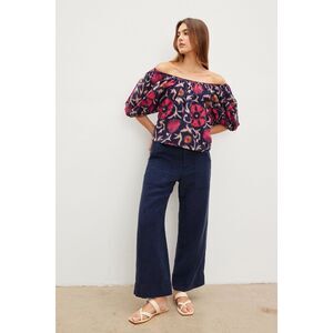 ✨Velvet by Graham & Spencer Edlin Printed Silk Cotton Voile Sz XL Top✨